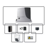 Kit bidirezionale per l'automazione di cancelli scorrevoli fino a 1000 kg, 24 Vdc, centrale integrata