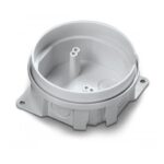 Inim - Base di fissaggio in alluminio per raccordo con tubature a vista M20. Compatobile con le basi Apollo 45681-210, 45681-215, 45681-211.