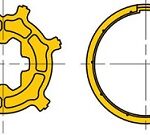 Ogiva 45x4 ruota + corona