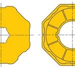 Ottagonale 102x2,5 ruota + corona