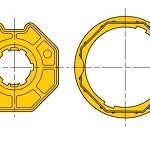 Adattatore ottagonale 70x1,5 ruota + corona
