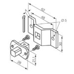 Perno quadro 10 mm + staffa