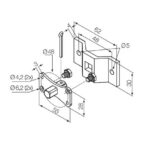 Perno quadro 10 mm + staffa (max 30 Nm)