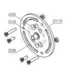 Supporto per tende, laccato bianco (accoppiabile all’art. 525.10050)