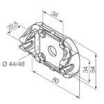 Supporto in plastica ad incastro (da accoppiare necessariamente all'art.523.10014)
