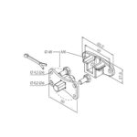 Perno quadro 10 mm + staffa a sella, con fori M6 a interasse 48 mm (max 30 Nm)
