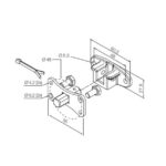 Perno quadro 10 mm + staffa, con fori a interasse 48 mm (max 30 Nm)