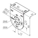 Supporto bianco con 4 fori svasati