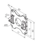 Supporto in plastica ad incastro (da accoppiare necessariamente all’art. 523.10014)