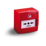 Pulsante di allarme manuale analogico indirizzato Apollo serie XP95, riarmabile. Completo di isolatore. Certificazione CPR EN54pt11/17 LPCB.
