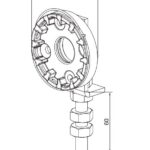 Supporto compatto, regolabile con vite M10
