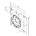 Supporto compatto con flangia 100x100
