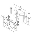 Perno quadro 10 mm + staffa con fori M6