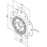 Supporto compatto in alluminio con flangia Zurflüh Feller