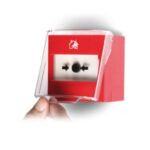 Pulsante manuale di allarme analogico indirizzato ripristinabile Argus serie Altair. Per uso interno. Contenitore termoplastico di colore rosso.  240 indirizzi. Completo di isolatore di loop. Certificazione CPR EN54pt11.