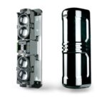 Inim BDX-Q200 - Barriera ottica a quadruplo raggio da 200m. Regolazione orizzontale e verticale dei raggi. IP54. Tempo di intervento programmabile.