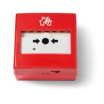 Pulsante manuale di allarme analogico indirizzato ripristinabile. Per uso interno. Contenitore termoplastico di colore rosso.  240 indirizzi. Completo di isolatore di loop. Certificazione CPR EN54pt11/pt18.
