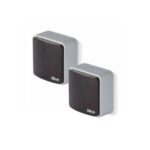 Coppia di fotocellule large da esterno, orientabili 30°, per collegamento via Nice BlueBUS