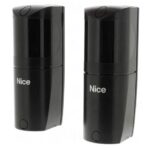 Coppia di dispositivi ottici per bordi sensibili con fissaggio su anta mobile, orientabili di 210° con uscita a relè. Kit batteria (FTA1/FTA2) obbligatorio