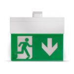 Inim - Lampada di segnalazione di sicurezza per l’esodo (pannello di segnalazione PMMA escluso), visibilità fino a 20m serie HP320 con supervisione da bus.