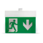 Inim - Lampada di segnalazione di sicurezza per l’esodo (pannello di segnalazione PMMA escluso), visibilità fino a 30m serie HP330 con supervisione da bus.