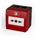 Inim - Pulsante di allarme ripristinabile in alloggiamento IP67 a tenuta stagna, adatto per installazioni all’aperto.