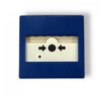 Inim - Pulsante di allarme convenzionale resettabile. Blu.