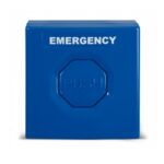 Inim - Pulsante senza ritenuta blu.