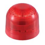 Inim - Segnalatore ottico convenzionale con LED ad alta potenza, base basso profilo. IP21. Contenitore termoplastico rosso.