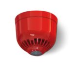 Inim - Sirena/lampeggiatore rosso, base profonda, versione “CEILING” (per installazione a soffitto).