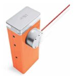 Irreversibile 230 Vac, motore 24 Vdc, con piastra di fondazione, per aste fino a 9 m, con contenitore in acciaio e con trattamento protettivo di cataforesi e verniciato