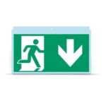 Inim - Pannello con pittogrammi incollati direzione basso.