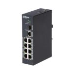 Dahua - Switch Layer 2 Unmanaged Con 10 Porte (8 10/100 Mbps + 1 Gigabit + 1 Gigabit Sfp), Capacità Switching 13.6 Gbps, Rate Inoltro Pacchetti 4.17 Mpps, 12 Vdc