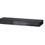 Dahua - Switch Layer 2 Managed Con 20 Porte Gigabit (16 Ethernet PoE <240 W + 4 Base-x), Capacità Switching 40 Gbps, Rate Inoltro Pacchetti 29.76 Mpps, 100~240 Vac