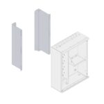 Staffe per il fissaggio dell’armadio PRCAB-X ad un rack 19”. Solo per centrali PREVIDIA MAX