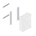 Coppia di staffe per il montaggio dell’armadio distanziato dalla parete.