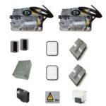 Kit bidirezionale per l'automazione di cancelli a battente con ante fino a 2,3 m, 24 Vdc, a montaggio interrato