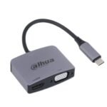 Docking Station Usb 3.1, 1 Type-c Plug, 2 Output: 1 Hdmi (fino A 4k @60 Hz), 1 Vga, Case In Lega Di Alluminio, 5.25 Vdc <1.32 W