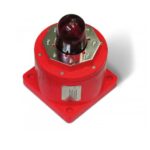 Inim - Lampeggiatore rosso in custodia antideflagrante IP67. Luminosità 5J. Certificazione ATEX. - Ex II 2G EEx IIC T4.  Classificata per uso in zona 2.