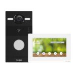 Kit Villa VS-KW-2IP1S 2 fili by ip con postazione da esterno 1 tasto + Postazione interna 7 Pollici Linux + alimentatore 24V Meanweall