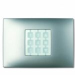 Placca a parete rettangolare, alluminio