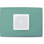 Placca a parete rettangolare, verde acqua
