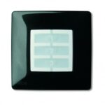 Placca a parete quadrata, nero