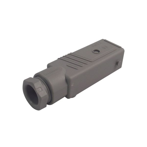 Connettore maschio Hirschmann Stas 3N grigio (da associare a 39.032)