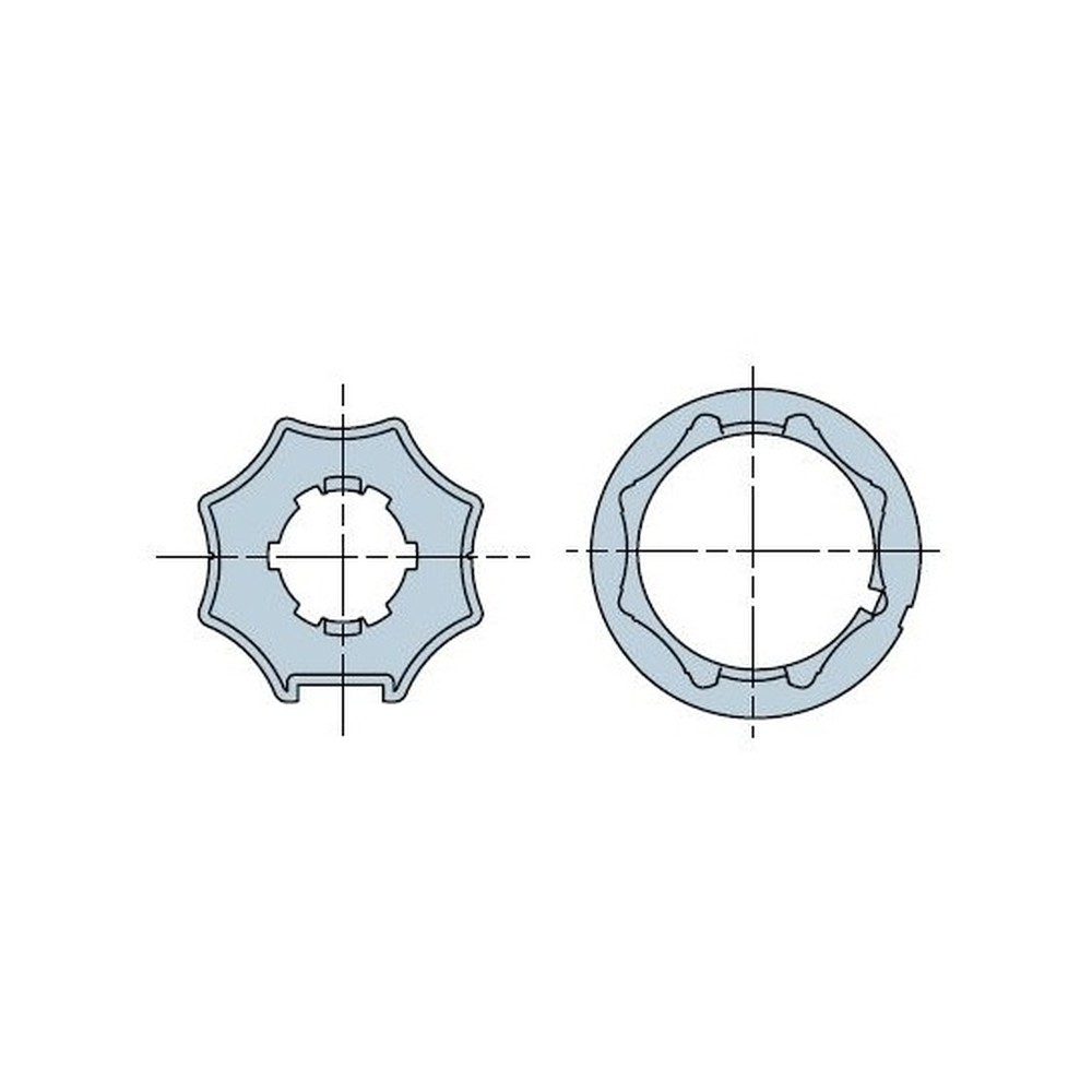 515.06010 Ottagonale stella 60x0,5 ruota + corona - immagine 1