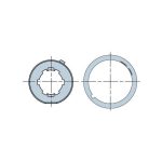 Tondo con nervature e con linguetta interno 47 ruota + corona compensata
