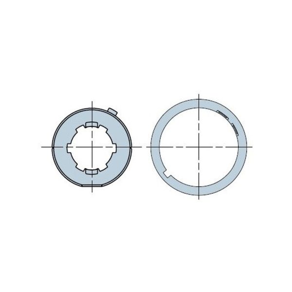 Tondo con nervature e con linguetta interno 47 ruota + corona compensata