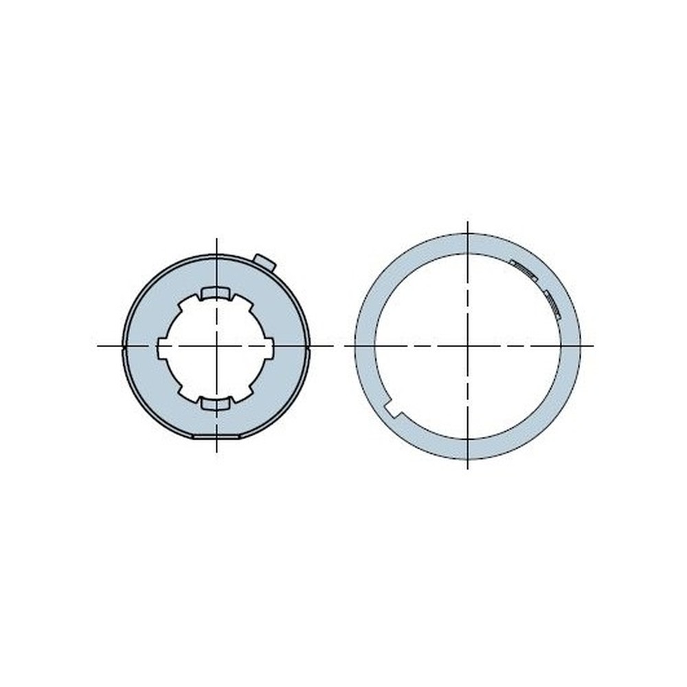 515.25004 Tondo con nervature e con linguetta interno 47 ruota + corona compensata - immagine 1