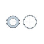 Adattatore Tondo 64 con nervature e interno 47 ruota + corona