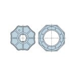 Adattatore ottagonale 102x2,5 ruota + corona